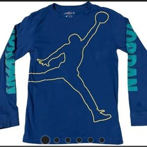 Jordan Kids T-shirt long sleeves-blue